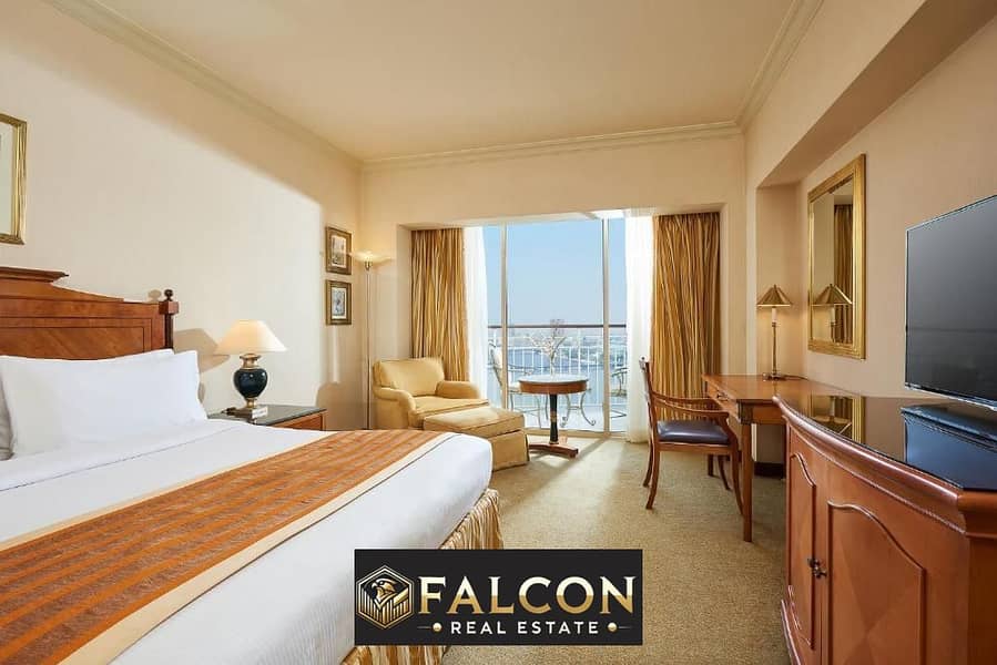 Apartment 124 m, immediate delivery, services (Hilton), hotel finishing, directly in front of the Nile in Nile Pearl Towers 0