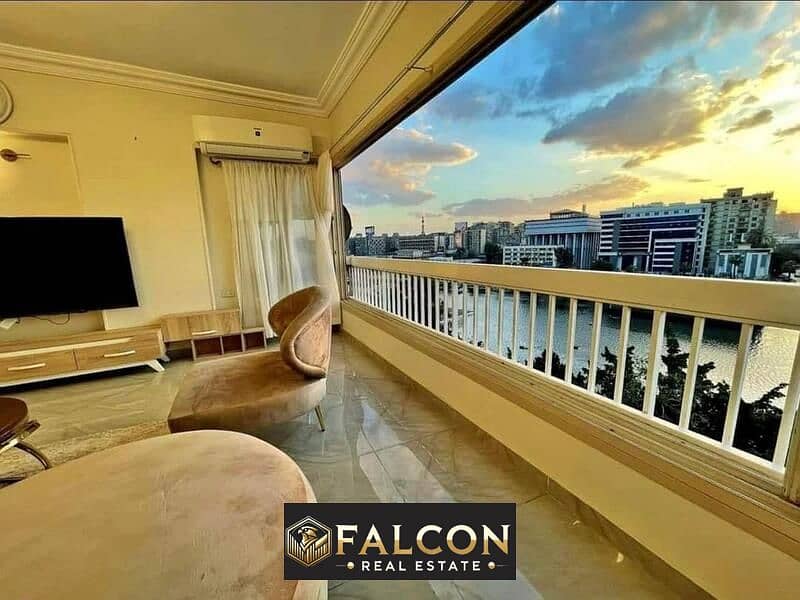 Furnished and equipped hotel apartments for sale ((received within months with a 25% down payment)) on the Nile Corniche, managed by a hotel 0