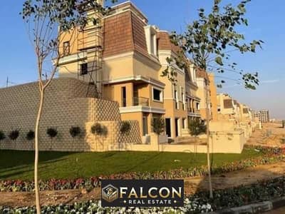 Villa ((at the price of an apartment)) 3 floors (ground - first - roof) in installments in Sarai New Cairo