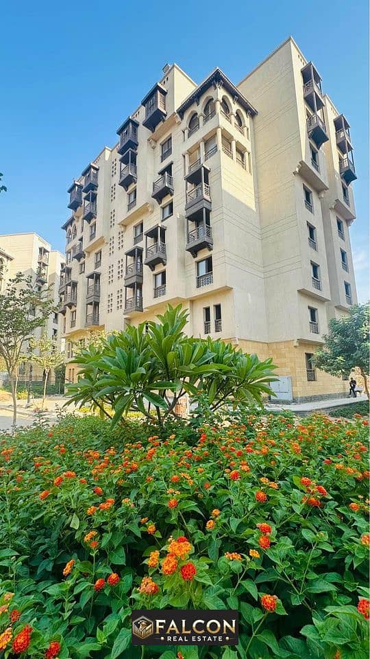 An apartment ready for inspection and receipt in Fustat Compound, area of ​​124 square meters, fully finished, in front of the Majar El Oyoun wall 0