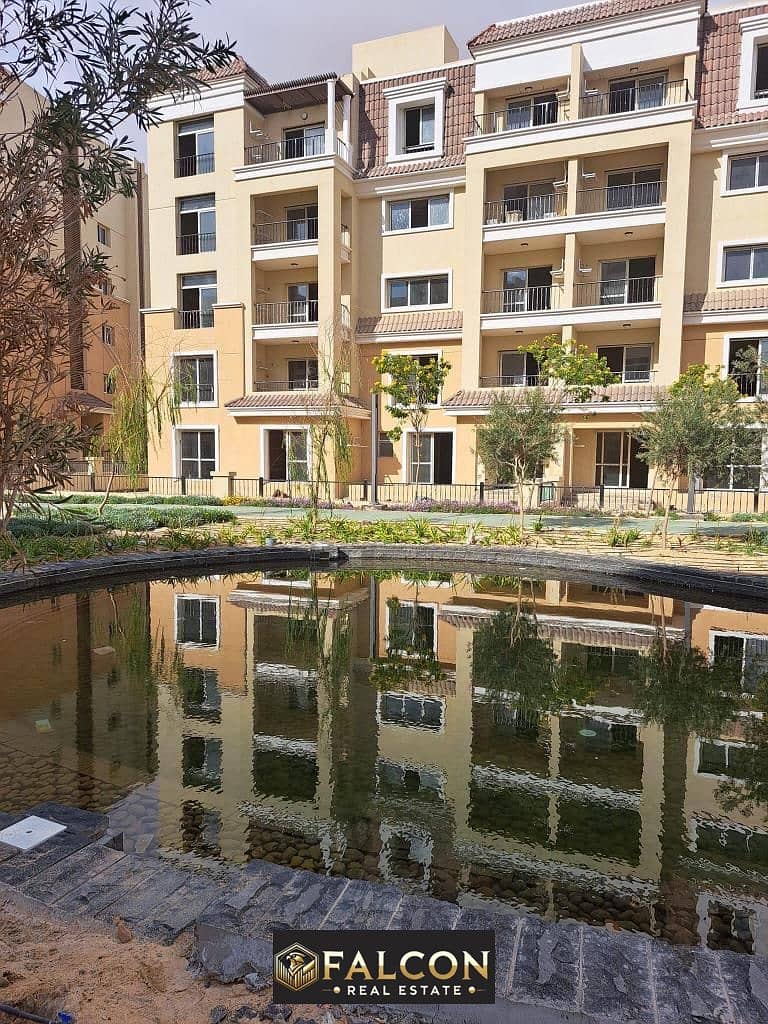 For sale, an apartment with a garden, immediate delivery, in Sarai Compound, New Cairo, next to Madinaty 0