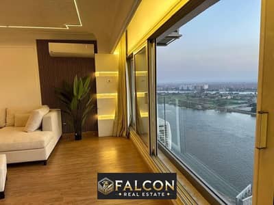 With the highest investment return apartment with full Nile view fully finished and furnished for sale with installments in Maadi next to Hilton