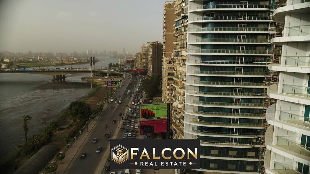 For sale, 430 sqm hotel apartment ((ready for receipt + panoramic nile view)) ultra superlux finishing in Nile Pearl Towers, Maadi 0