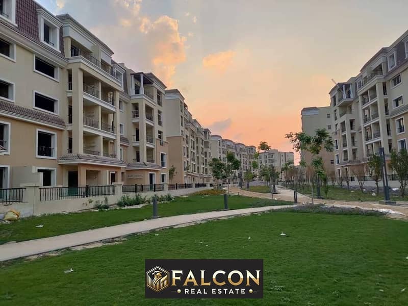 Apartment 120m (immediate delivery - available for viewing) in Mostakbal City, Sarai, for sale, overlooking the garden and lakes, minutes away from AU 0