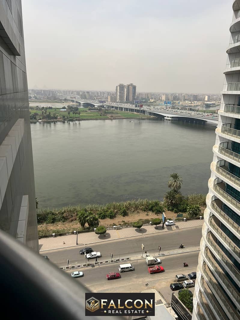 Hotel apartment under international management! Panorama view, 55 m facade on Maadi Corniche, 20th floor, in installments 0