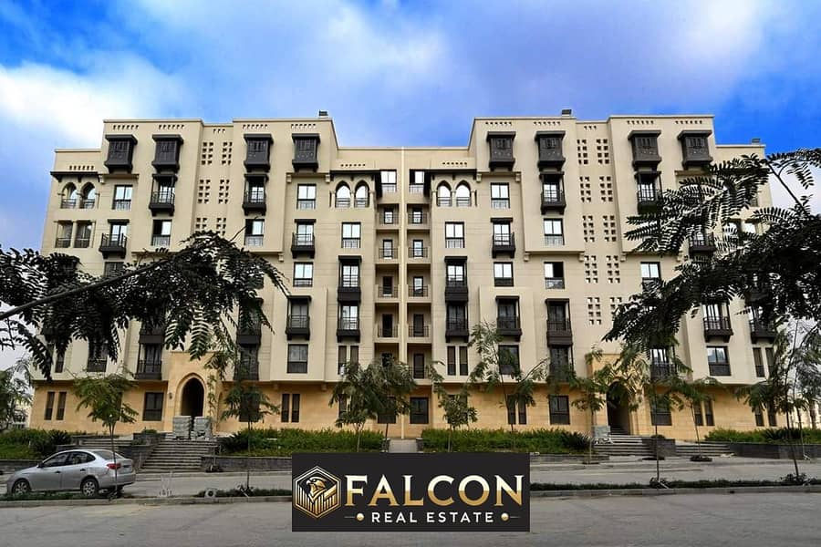 For sale, Ali Salah Salem, a 128-meter apartment, finished, in Al-Fustat Compound 0