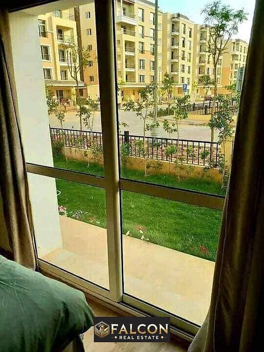 For sale, a fantastic apartment with a ready-to-move-in view in Sarai Compound, New Cairo, next to Madinaty, on Al Amal Road, with installments over 5 0