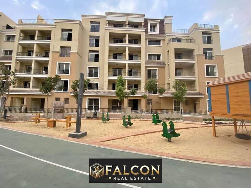 apartment corner for sale145m in installments in Sarai Compound with landscape view with a 20% down payment Sarai New Cairo 0