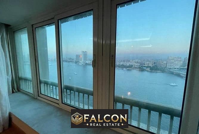 Hotel apartment with a down payment of 2 million, first row on the Nile Corniche, fully furnished and air conditioners 0