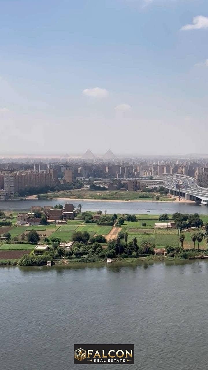 Apartment 415meter a direct view of Nile and pyramids The highest investment in Maadi [income in dollars on a daily basis] in NILE PEARL 0