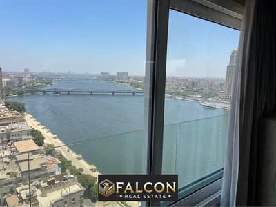 Apartment for sale directly on the Nile ready to move with the highest return in dollars in the Tower on the Maadi Corniche