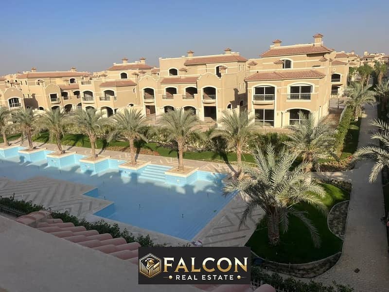 Ready to move  Corner townhouse villa with a Prime view on central park, in Al Shorouk, La Vista Patio Prime 0