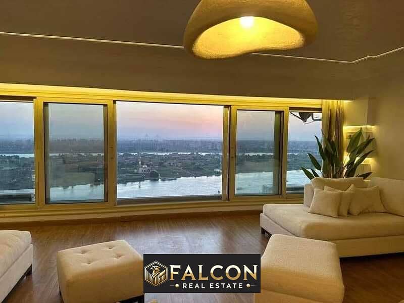 Serviced Apartment by Gloria 40m  with a Panoramic Nile view, first row directly on the Nile, appliances and air conditioners 0