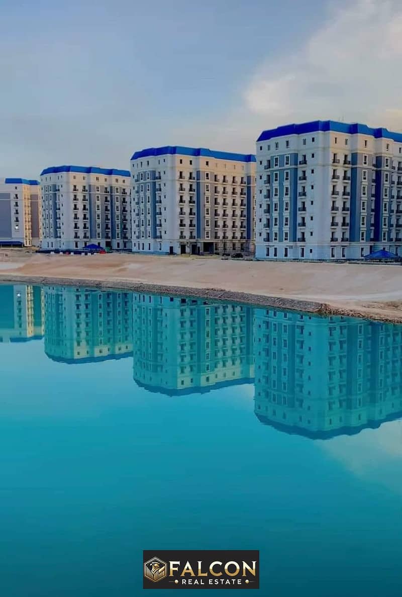 Finished Apartment Ready To Move Direct View On Lagoon 143m For Sale In Latin District Alamein City North Coast With DP 15% And Installments 7 Years 0