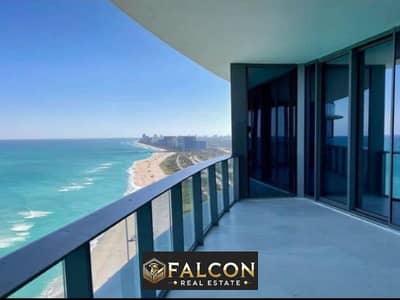 Double apartment with sea and lagoon view for sale, immediate receipt, finished, in El Alamein, next to City Edge Towers