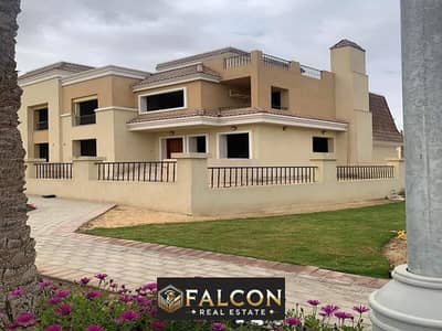 Villa 212 m for sale in installments over the longest payment period in Sarai Compound on the Suez Road in front of Madinaty