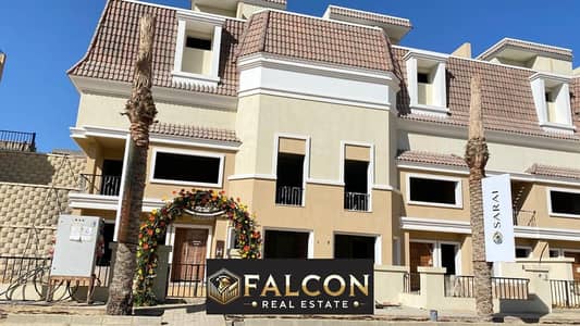 For sale, a villa with delivery close by, with a 38% discount on cash, a prime location in Sarai, New Cairo