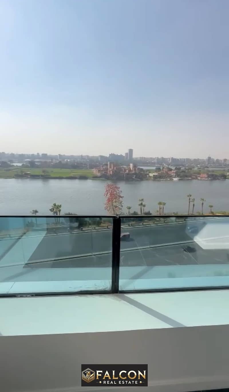 For sale, an apartment directly on the Nile, with a 25% down payment and fully finished, in Maadi 0