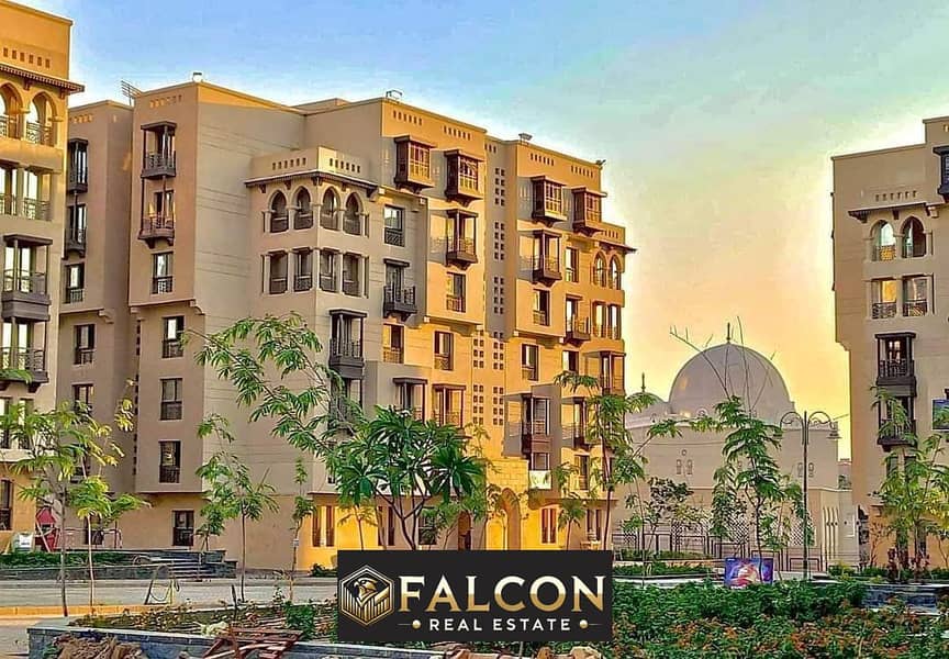 Finished apartment for sale in installments over 12 years in Fustat Compound (Arabesque), minutes from the Nile and the Citadel, directly by Ali Salah 0