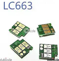 LC 663 شيبات تشبات شبات طابعة طابعه برازر حبر مستمر ciss chip Brother