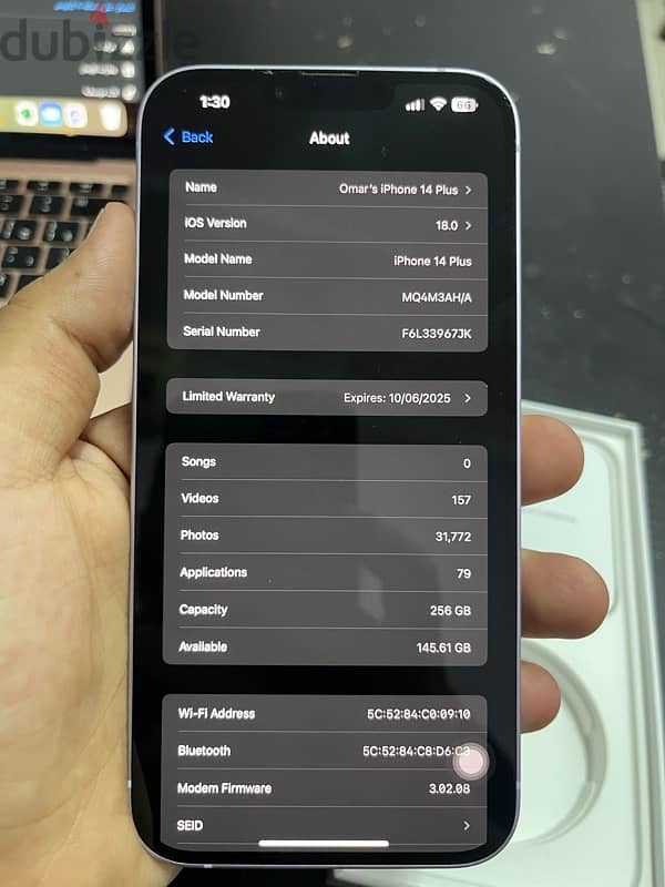 iPhone 14 Plus 256 97% ايفون ١٤ بلس من السعودية 14