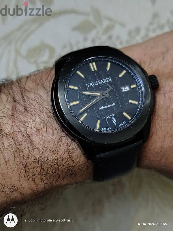 TRUSSARDI T01 AUTOMATIC  watch swiss madeساعة تروساردى سويسرى اوتوماتي 1