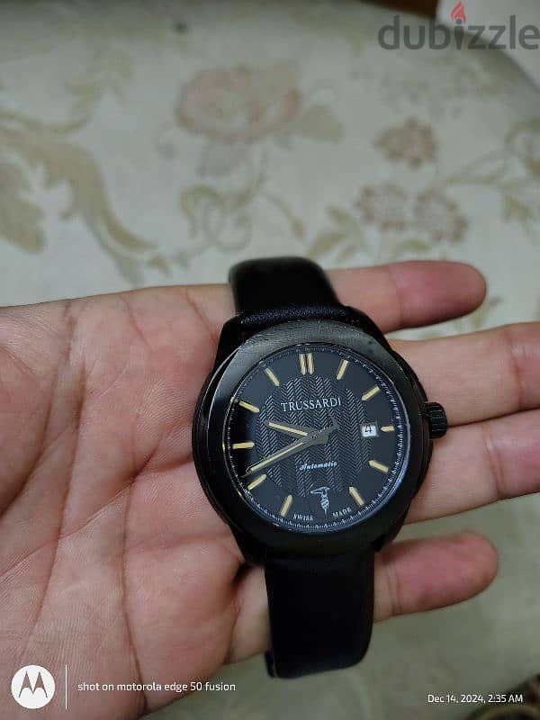 TRUSSARDI T01 AUTOMATIC  watch swiss madeساعة تروساردى سويسرى اوتوماتي 3