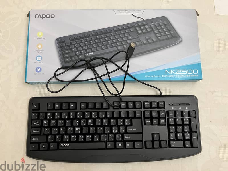 كيبورد keyboard rapoo NK2500-- بالكرتونة 0