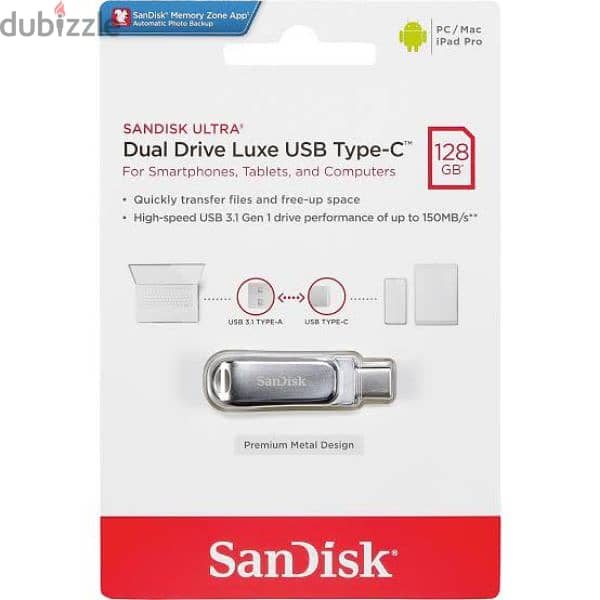 SanDisk Ultra Dual Drive Luxe USB Type-C 128GB 1