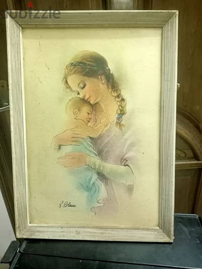 لوحة بمناسبة عيد الام mother and child