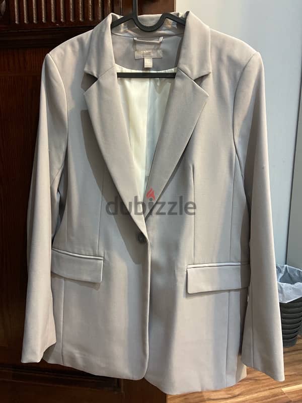 H&M Gray Blazer (Like New) 0