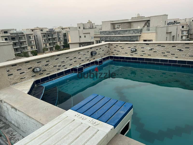 semi furnished penthouse with pool +appliances 3rooms for rent in Galleria New Cairo 0