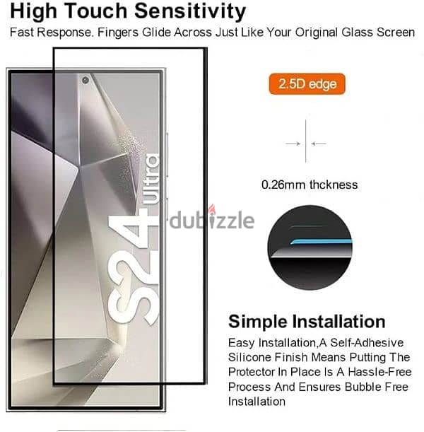 Screen Protector For Samsung S24 Ultra 9H HD Tempered Glass 4