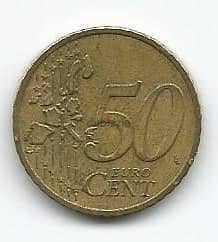 50 Euro Cent Of Year 2003.