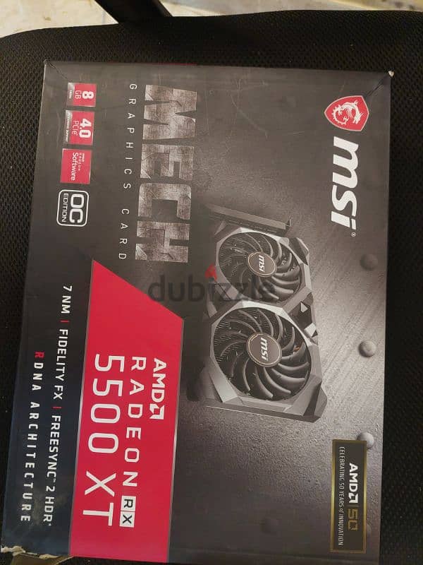 msi rx 5500 8gb 0