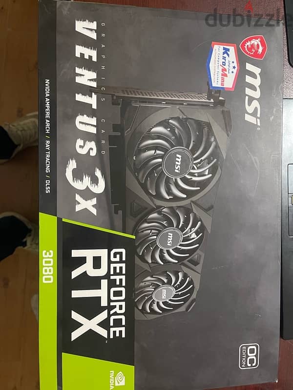 كارت شاشة حالة ممتازة  MSI RTX3080 ventus 3x 3