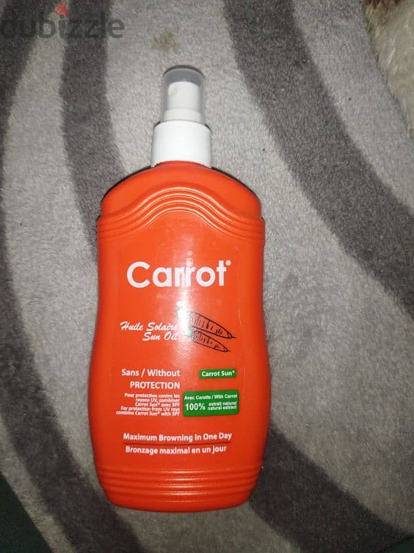 carrot tan oil 0