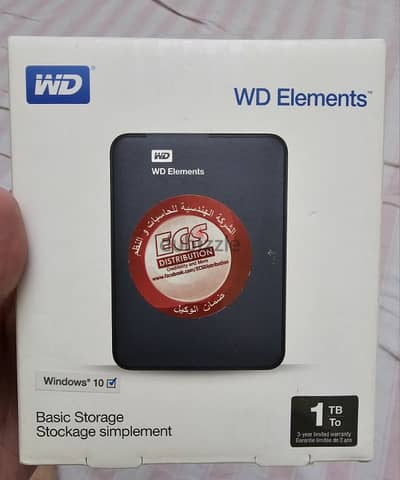 WD elements hard disk 1 TB