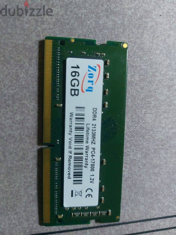 1x Zorq 16GB 2133mhz SODIMM RAM (For Laptops) (As good as new) 1