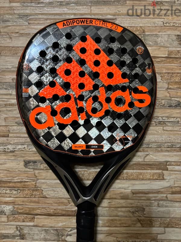 didas Adipower CTRL 2.0 Padel, Carbon, Orange, Singl 1