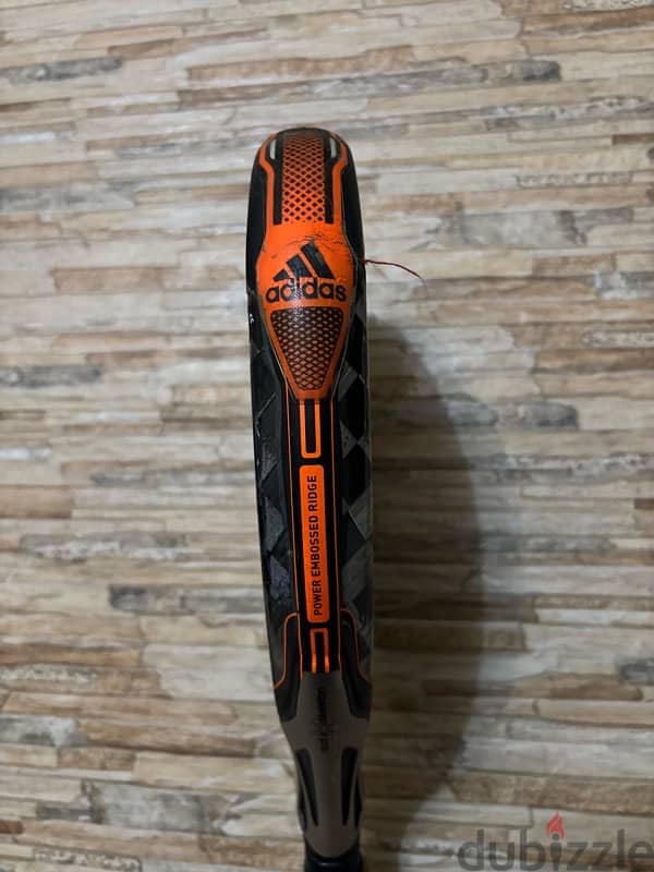 didas Adipower CTRL 2.0 Padel, Carbon, Orange, Singl 2