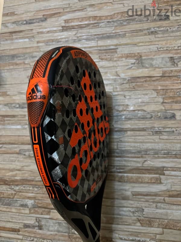 didas Adipower CTRL 2.0 Padel, Carbon, Orange, Singl 3