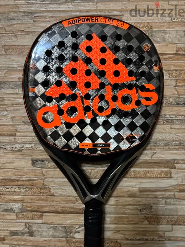 didas Adipower CTRL 2.0 Padel, Carbon, Orange, Singl 5