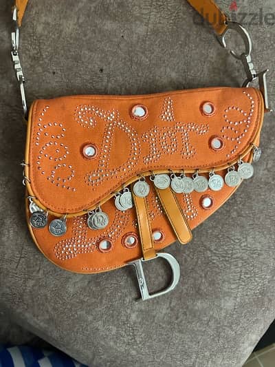 Christian Dior  saddle bag limited edition red and orange