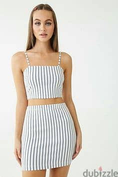 Bershka Striped Mini Skirt