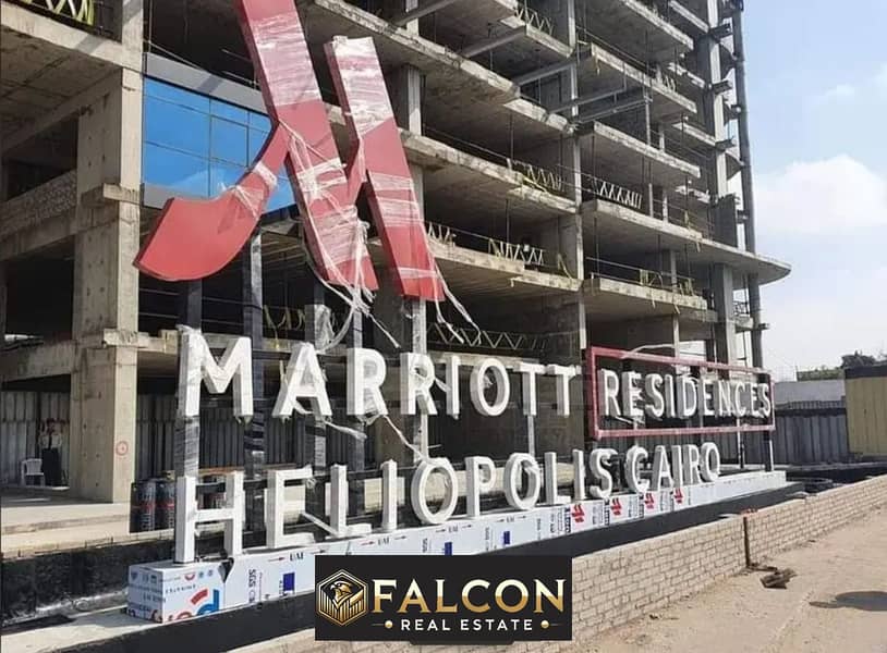 استلم واسكن في شقه 76 متر متشطبه " تشطيب فندقي " في أبراج Marriott residence heliopolis هليوبوليس الجديده بجوار مول سيتي سنتر الماظه 0