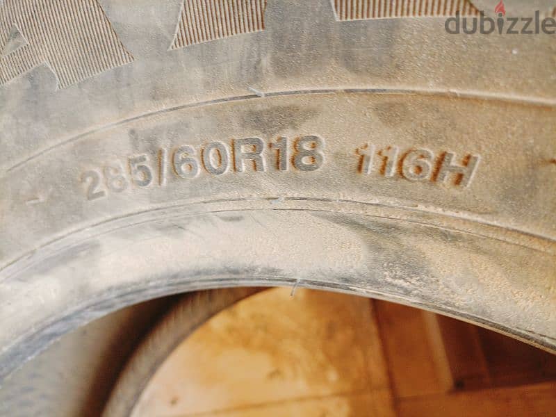 4 فردة طقم كاوتش عريض 285/60R/18 بحالة جيدة 7