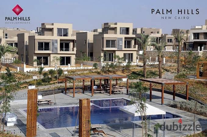 For quick sale, a family house for sale, Ready to move, view of the landscape in Palm Hills New Cairo 0