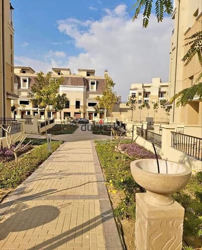 The lowest price for a townhouse villa in the market  directly in front of Madinaty  on the Suez Road  for sale in Sarai  the best location