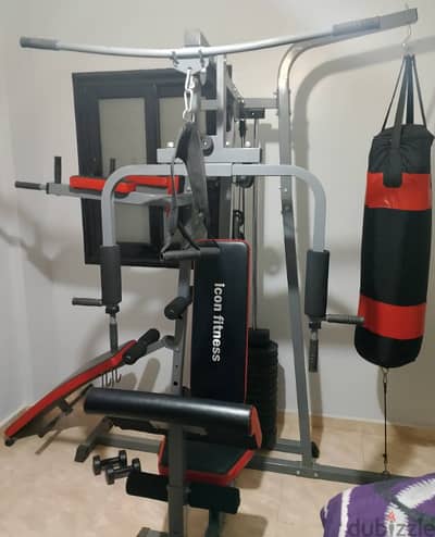 جهاز مالتى جيم  multi gym  اوزان 100kg  ست محطات six stations